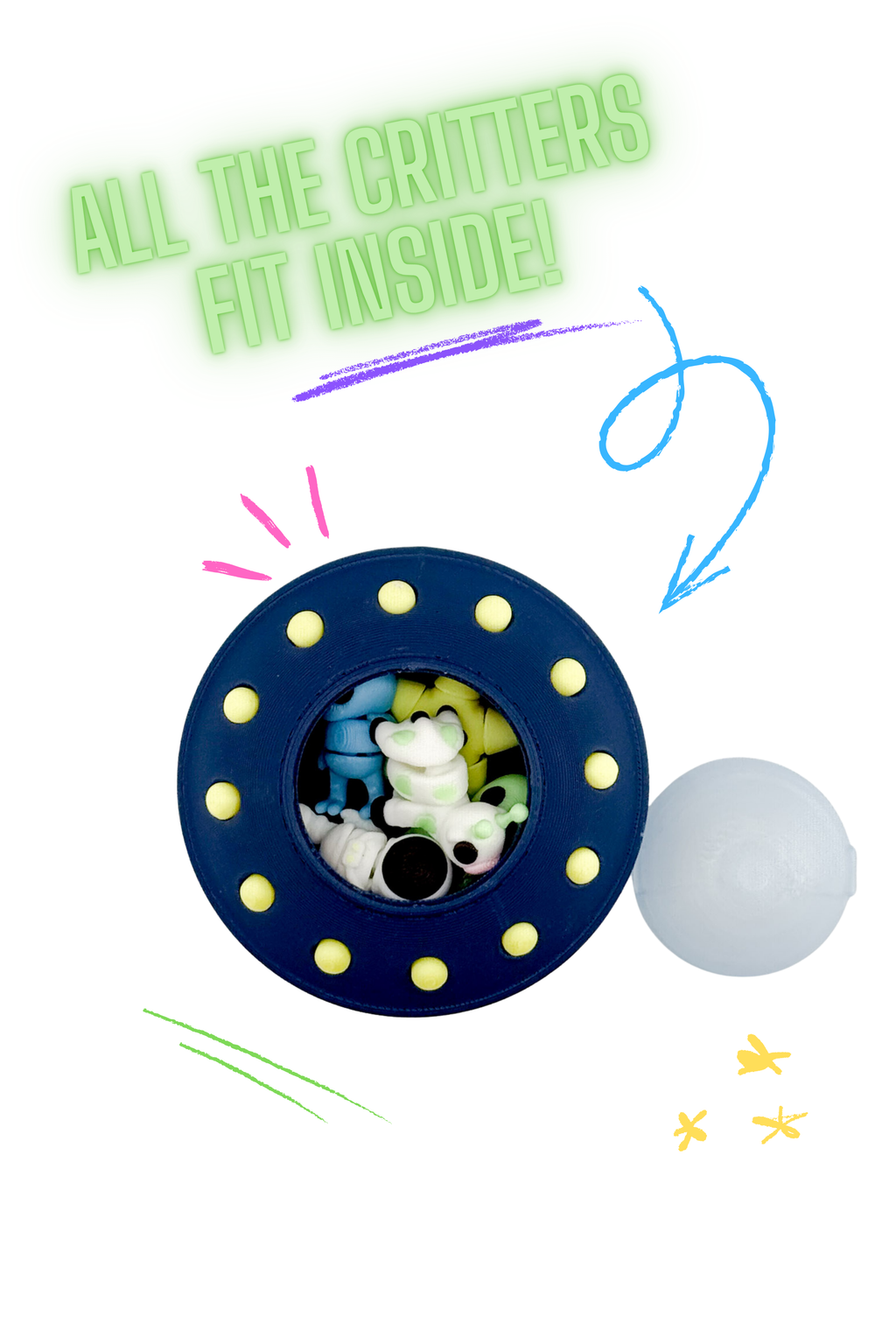 UFO Space CritterPod™ Playset | Screen-Free Imaginative Play