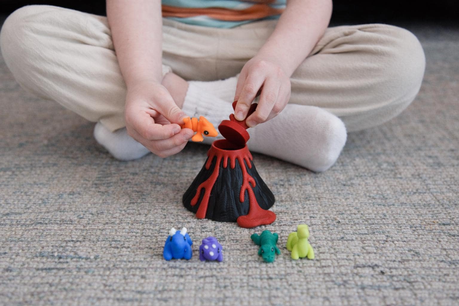 Volcano Dinosaur CritterPod™ Playset | Screen-Free Imaginative Play
