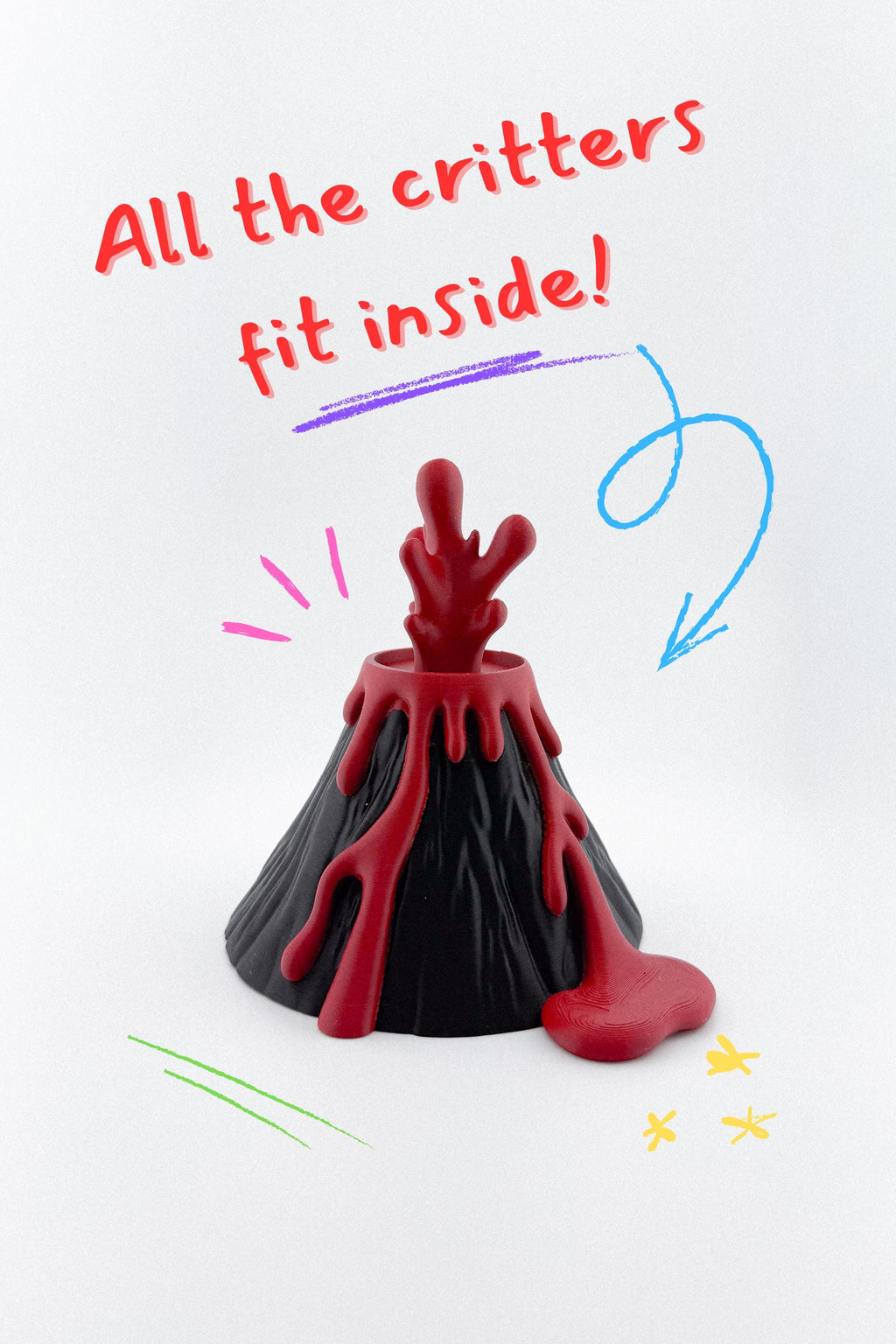 Volcano Dinosaur CritterPod™ Playset | Screen-Free Imaginative Play