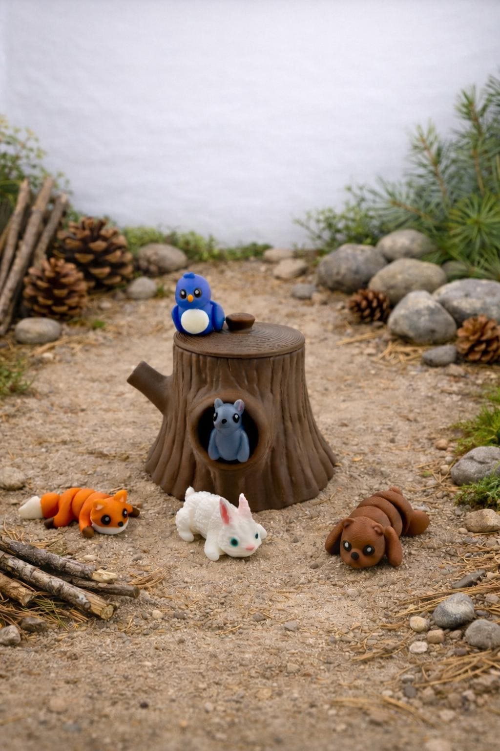 Woodland Stump CritterPod™ Playset | Screen-Free Imaginative Play