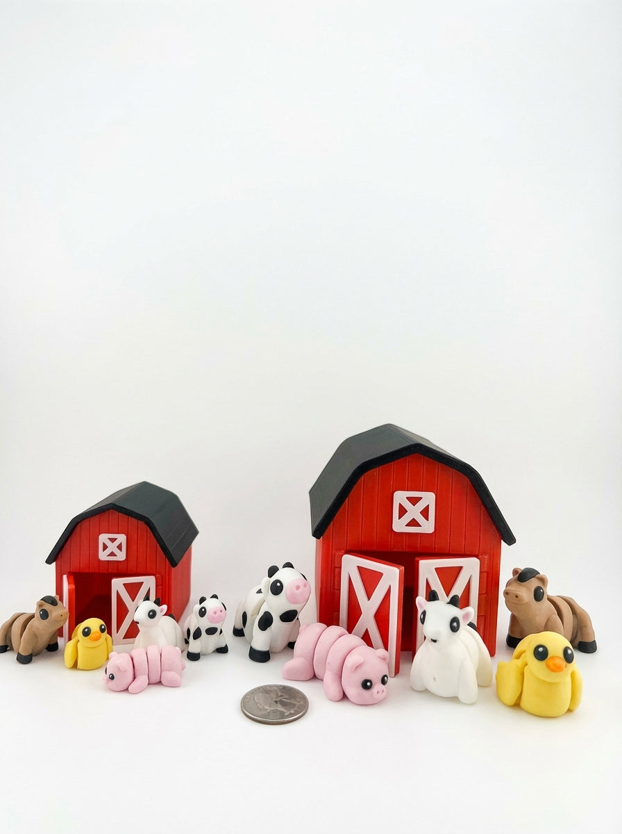 Barn Farm CritterPod playset - birthday gift or stocking stuffer for farm-loving toddlers