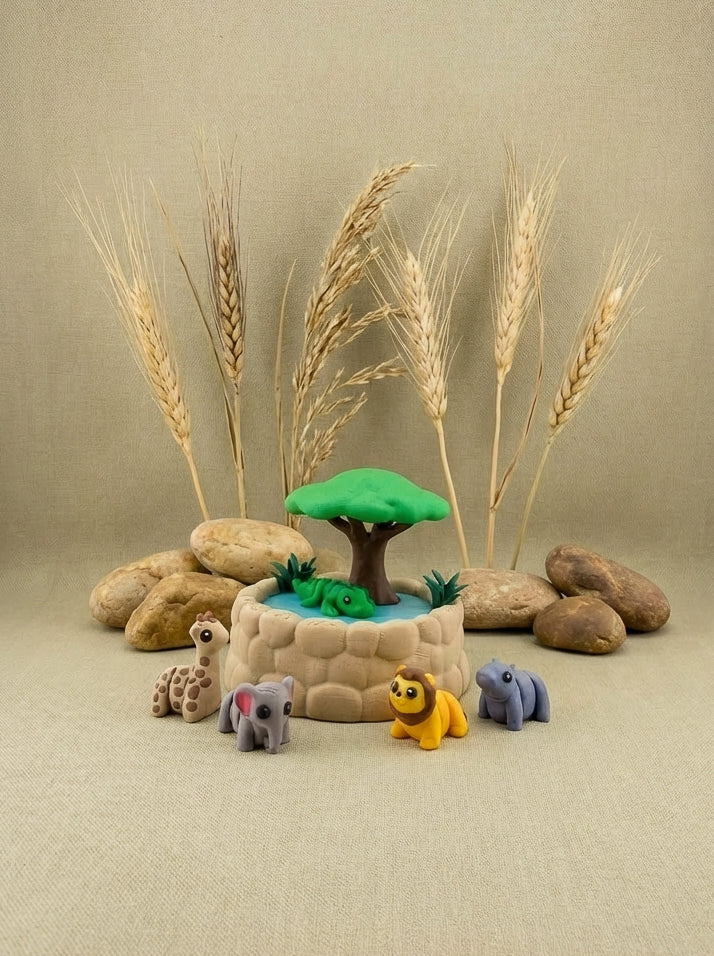 Safari Watering Hole CritterPod™ Playset | Screen-Free Imaginative Play