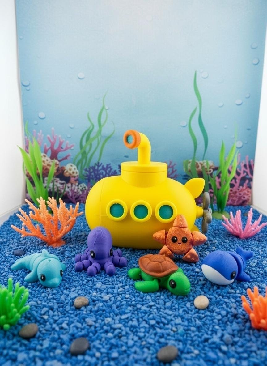 Submarine Ocean CritterPod™ Playset | Screen-Free Imaginative Play