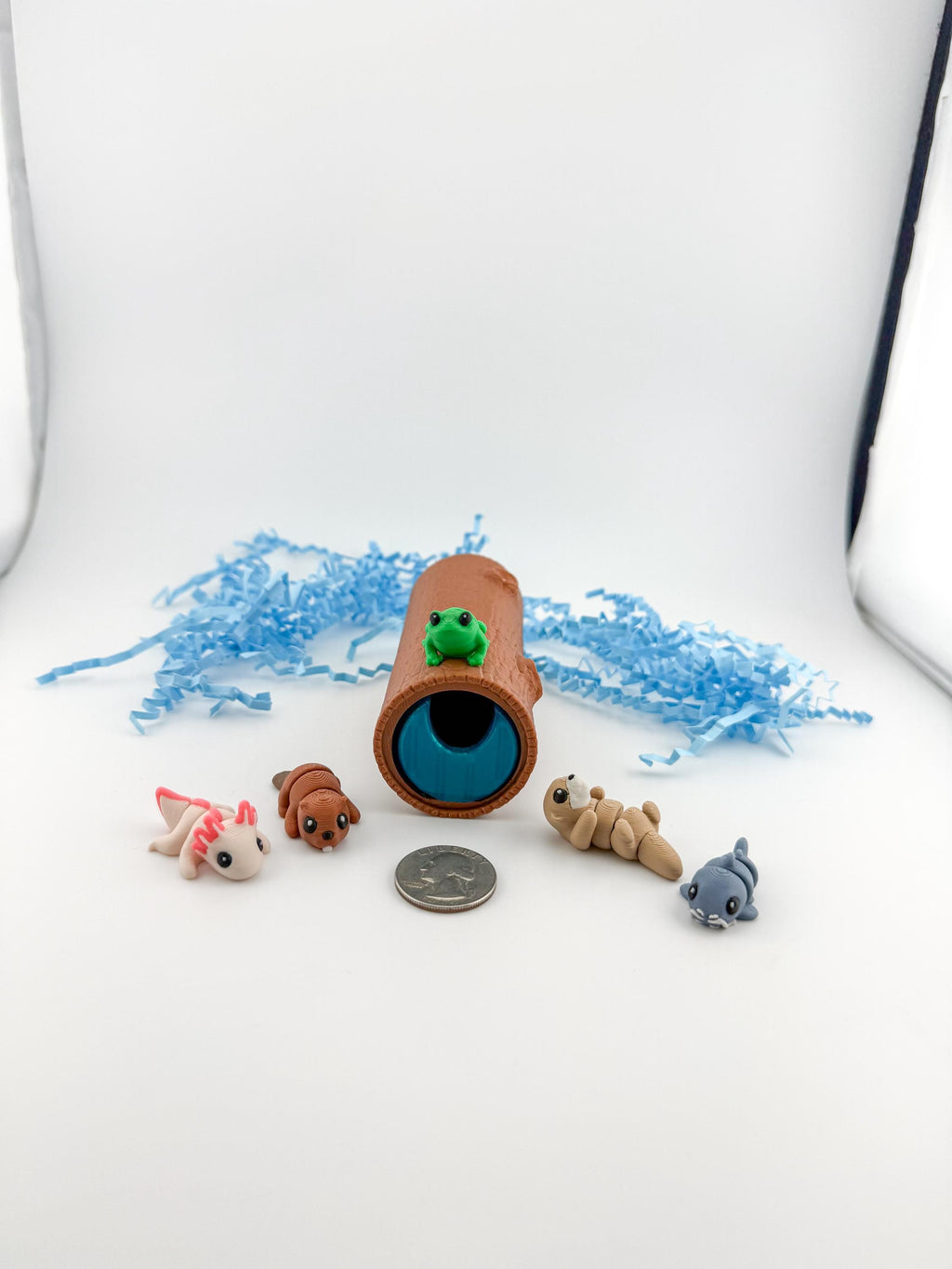 Eco-friendly Freshwater Log playset made from plant-based PLA plastic - safe non-toxic kids toy