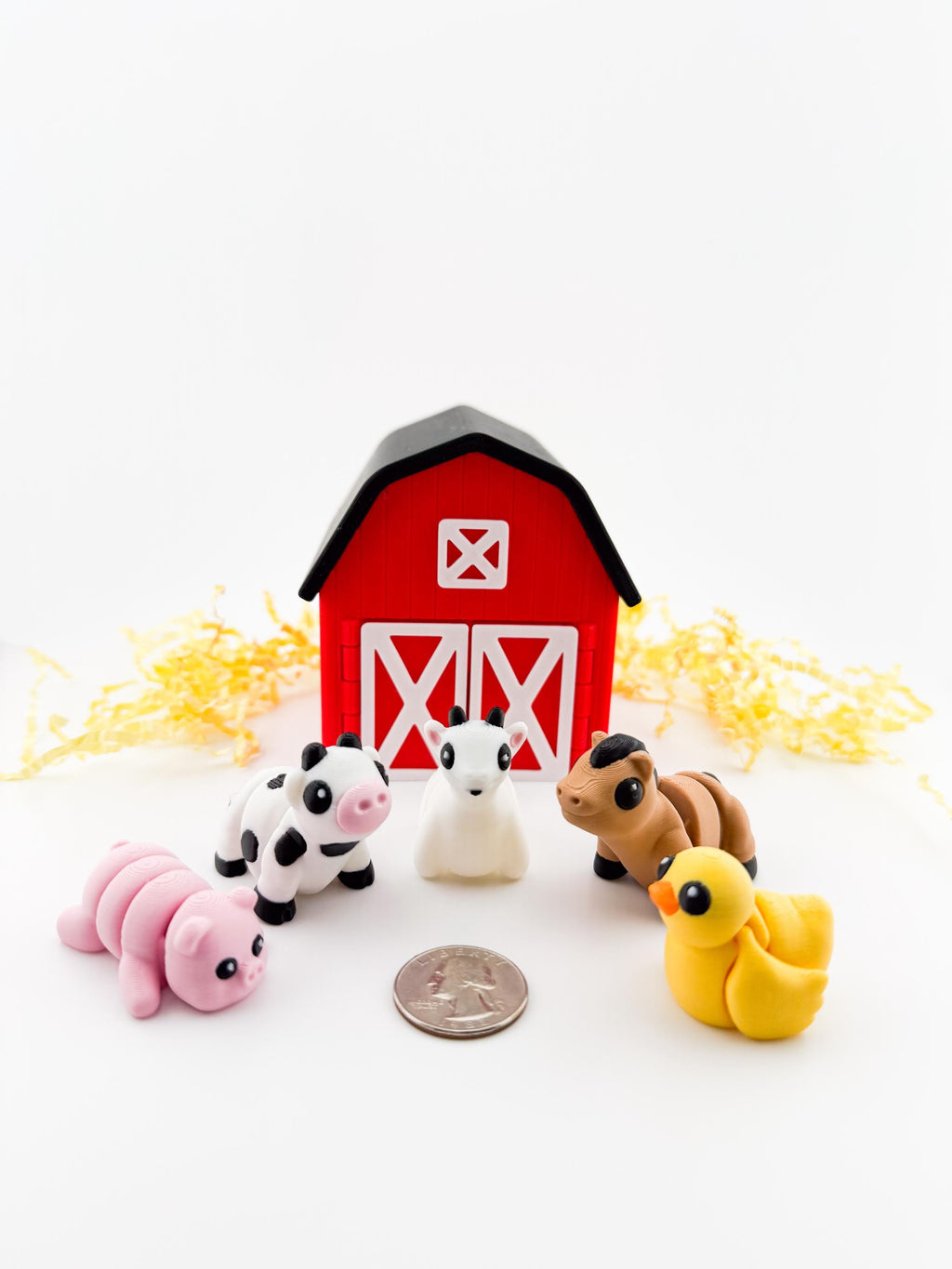 Eco-friendly Barn Farm playset made from plant-based PLA plastic - safe non-toxic kids toy