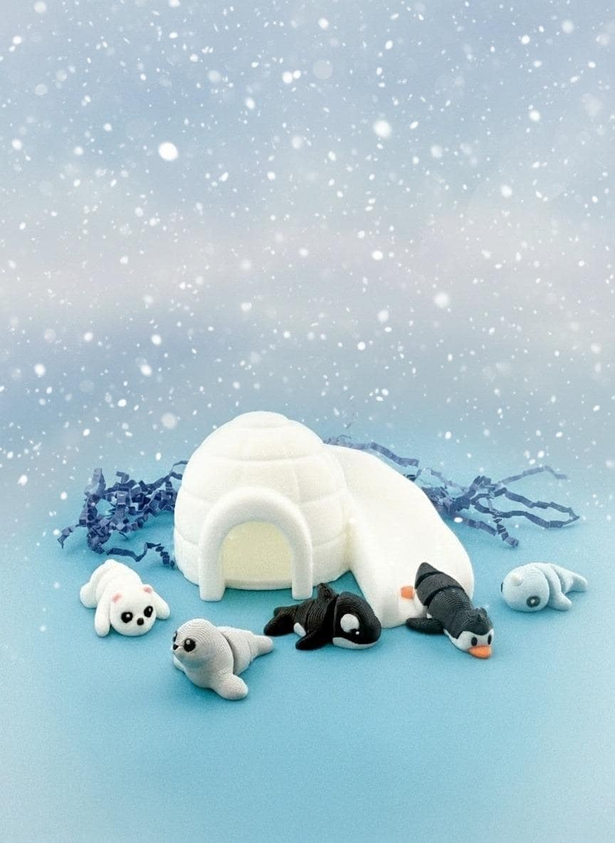 Igloo Arctic CritterPod Playset - Screen-Free Imaginative Play Toy for Kids by CritterPods