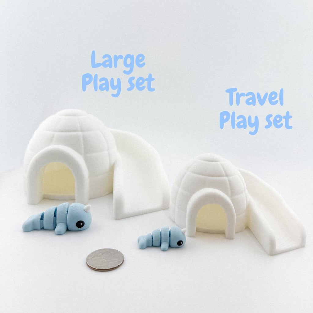 Igloo Arctic CritterPod Travel Size and Large Size - perfect travel toy and sensory bin filler
