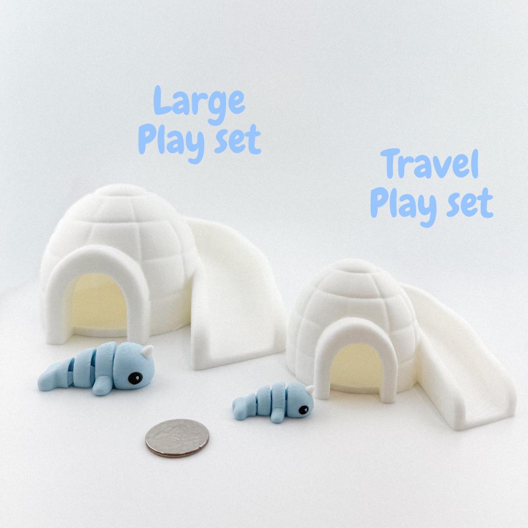 Igloo Arctic CritterPod Travel Size and Large Size - perfect travel toy and sensory bin filler