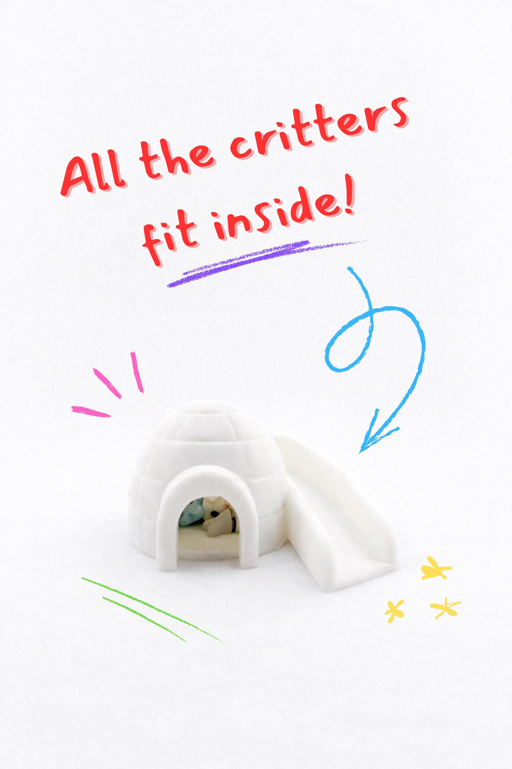 Igloo Arctic playset made from eco-friendly plant-based PLA plastic - safe for kids