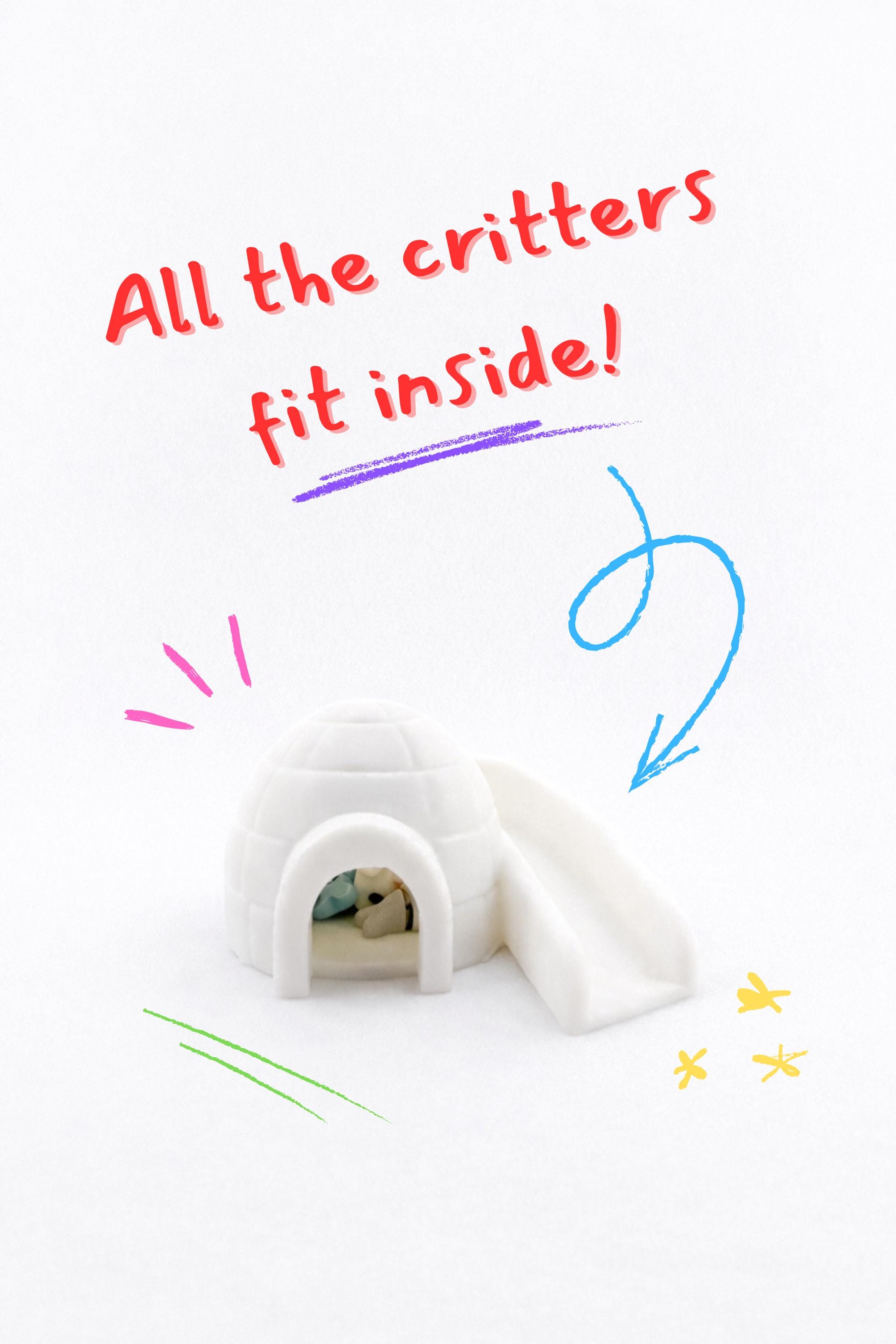 Igloo Arctic playset made from eco-friendly plant-based PLA plastic - safe for kids