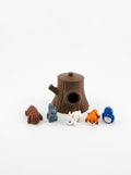 Kids playing with Woodland Stump CritterPod playset - forest open-ended play for toddlers