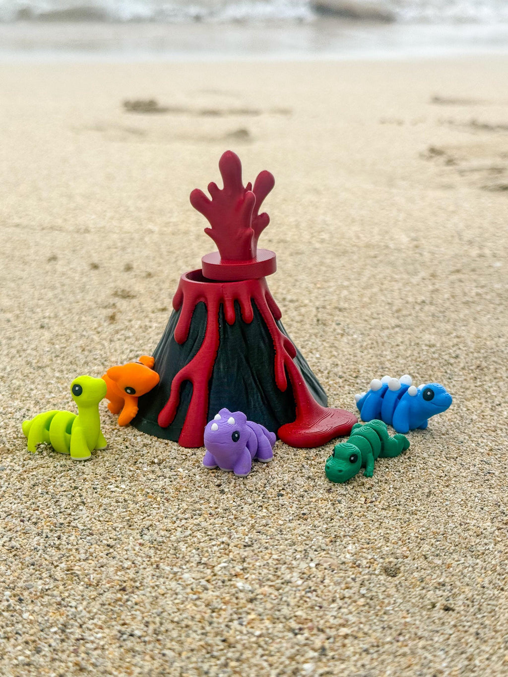 Volcano Dinosaur CritterPod Playset - Screen-Free Imaginative Play Toy for Kids by CritterPods